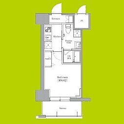 エルプレイス本町 1Kの間取図画像