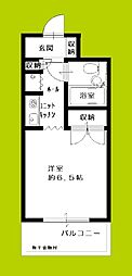 グラン・ドムール玉造 1Kの間取図画像