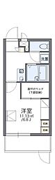 レオパレス真5 1Kの間取図画像