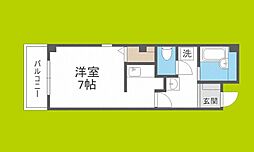 ポートラセーヌ ワンルームの間取図画像
