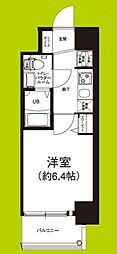 エグゼ大阪DOME CITYシエル 1Kの間取図画像