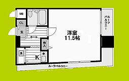 ニューライフ高麗橋 1Kの間取図画像
