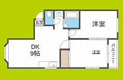 パークサンハイツ 2LDKの間取図画像