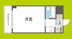 朝日プラザ新大阪アネックス ワンルームの間取図画像