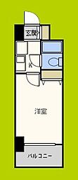エスリード北梅田第2 1Kの間取図画像