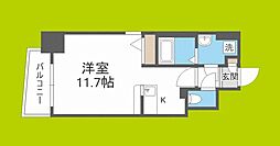 アクアプレイス南堀江 ワンルームの間取図画像
