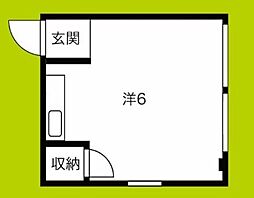 エクセル今里マンション ワンルームの間取図画像