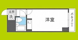 ミフネセントラルベア東三国 ワンルームの間取図画像