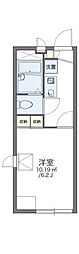 レオパレスGINGA 1Kの間取図画像
