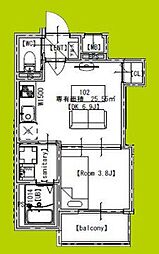 F Scemando SEAM 1DKの間取図画像