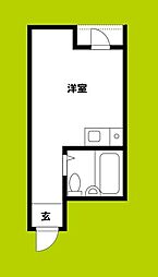 マンションイン瓦屋町パート1 ワンルームの間取図画像