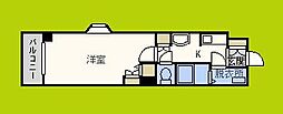 ウイングス 1Kの間取図画像
