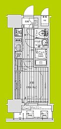 プレサンス塚本イノリア 1Kの間取図画像