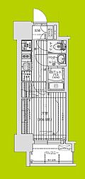 プレサンス塚本イノリア 1Kの間取図画像