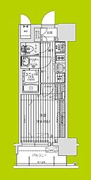 プレサンス塚本イノリア 1Kの間取図画像