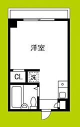 ビバリーヒルズ南加賀屋 ワンルームの間取図画像