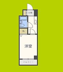 ノルデンハイム豊新 1Kの間取図画像