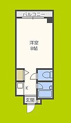 ドゥリーム新今里 ワンルームの間取図画像
