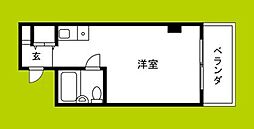 音羽アパートメント ワンルームの間取図画像