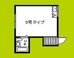 大宝上本町レッドハイツ ワンルームの間取図画像