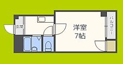 トルネード南住吉 1Kの間取図画像