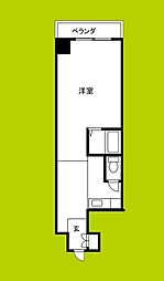 チサンマンション心斎橋 ワンルームの間取図画像