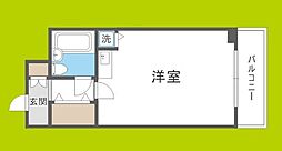 ライオンズマンション難波南第2 ワンルームの間取図画像