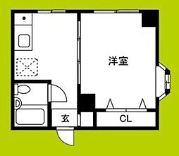 トレジャ・ハウス 1Kの間取図画像