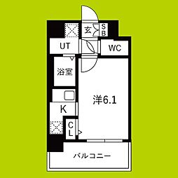 大阪市港区八幡屋2丁目マンション 1Kの間取図画像