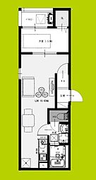 Fstyle加島1号館 1LDKの間取図画像