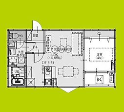 藤井寺市林4丁目アパート 1LDKの間取図画像