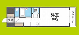 コボリマンション新大阪 1Kの間取図画像