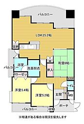 オークランド・ヒルズ門司港 3LDKの間取図画像