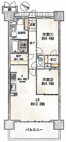 間取り プレミスト稲毛海岸 3階/308号室