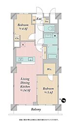 間取図画像 2LDK