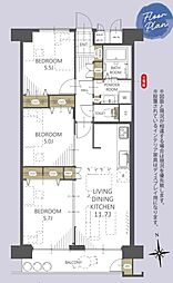 間取図画像 3LDK