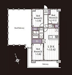 ライネスハイム松戸五香 3LDKの間取図画像