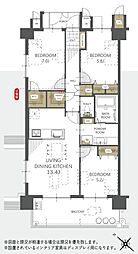 アルファグランデ八千代中央弐番街 3LDKの間取図画像