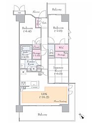 プレミスト稲毛海岸 3LDKの間取図画像