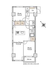 第2西千葉パーソナルハウス 2LDKの間取図画像