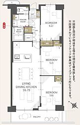 行徳南スカイハイツC棟 3LDKの間取図画像