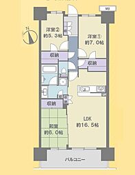 ユトリシア五番街 3LDKの間取図画像