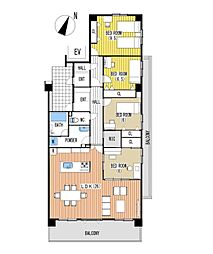 アルファグランデ八千代中央ガーデンサイト棟 4LDKの間取図画像