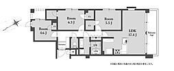 パークナード文京春日 3LDKの間取図画像