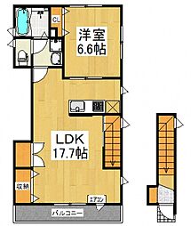 クルトーア新座 1LDKの間取図画像