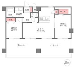セントラルハイツ灘パート5 2LDKの間取図画像