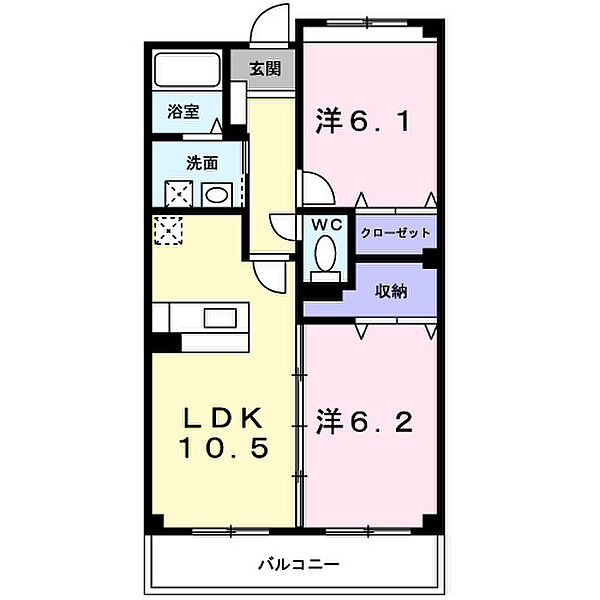 大阪府和泉市箕形町4丁目(賃貸アパート2LDK・2階・52.49㎡)の写真 その2