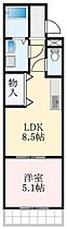 大阪府堺市中区深井水池町（賃貸アパート1LDK・3階・33.26㎡） その2