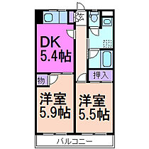 ライブハウスII  ｜ 栃木県鹿沼市戸張町（賃貸マンション2DK・3階・39.60㎡） その2