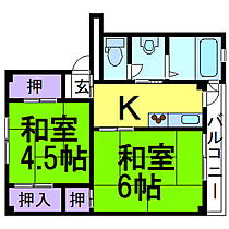 ビレッジハウス奈良部2号棟 204 ｜ 栃木県鹿沼市みなみ町（賃貸マンション2K・2階・33.51㎡） その2